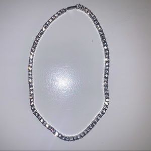 Diamond chain necklace.